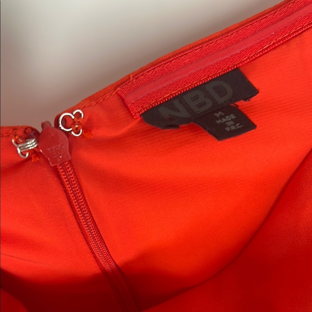 NBD x Revolve Red Rosie Off-Shoulder Mini Dress | M - Picture 4 of 6